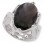 Sterling Silver Oval Smokey Quartz Ring