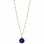 Yellow Plated Sterling Silver Blue Lapis Beaded Necklace