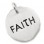 Faith Charm Tag offered in 4 Metals.