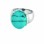 Sterling Silver Oval Created Turquoise Ring