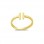Gold Plated Double T Ring