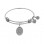 Silver Initial B Angelica Bangle bracelet
