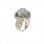 Sterling Silver Smokey Topaz with Synthetic Diamonds Ring
