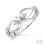 14K White Gold Two Stone Ring 1/20CTTW