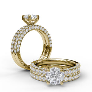 Diamond-Encrusted Engagement Ring