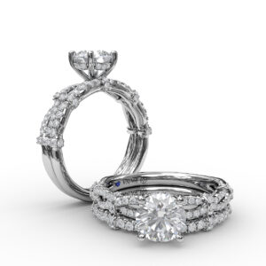 Interwoven Engagement Ring with Delicate Diamond Accents