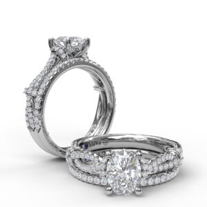 Interwoven Engagement Ring with Delicate Diamond Accents