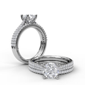 Solitaire With Double Row Pave