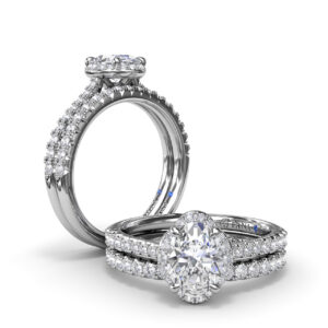 Blossoming Oval Diamond Engagement Ring