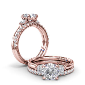 Brilliant Cut Three Stone Engagement Ring