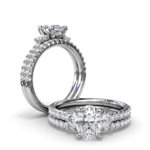 Dynamic Trio Diamond Engagement Ring