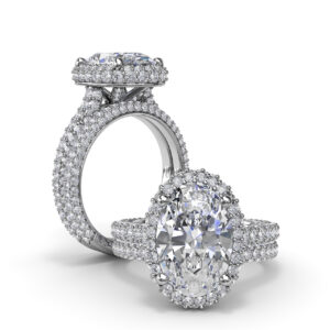 Opulent Halo Diamond Engagement Ring