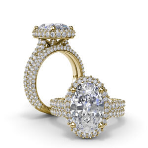 Opulent Halo Diamond Engagement Ring