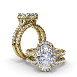 Majestic Halo Diamond Engagement Ring