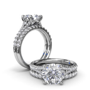 Diamond Split Shank Engagement Ring