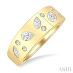 14K Yellow Gold Mixed Shape Natural Mined Diamond Band