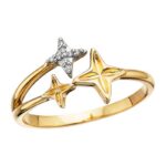 10K Yellow Gold Natural Mined Diamond Starlight Ring