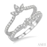 14K White Gold Natural Mined Diamond Insert
